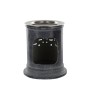 Brûle-encens photophore en stéatite ajourée Arbre de Vie, avec grille et bougie, H 10 cm, Ø 9 cm. Livré en boîte.