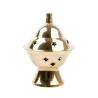 Brûle-encens en laiton, H 10 cm, Ø 5 cm. Livré en boîte individuelle.