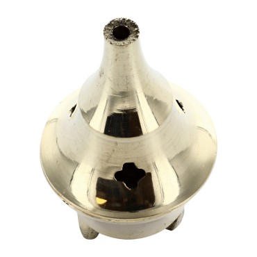 Mini brûle-encens en laiton, H 6 cm, Ø 3,2 cm. Boîte de 12.