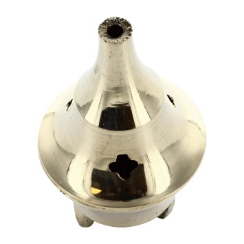 Mini brûle-encens en laiton, H 6 cm, Ø 3,2 cm. Boîte de 12.