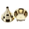 Mini brûle-encens en laiton, H 6 cm, Ø 3,2 cm. Boîte de 12.