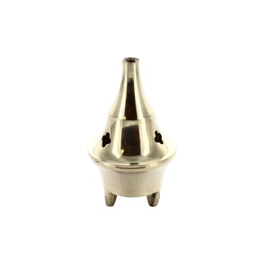 Mini brûle-encens en laiton, H 6 cm, Ø 3,2 cm. Boîte de 12.