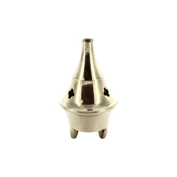 Mini brûle-encens en laiton, H 6 cm, Ø 3,2 cm. Boîte de 12.