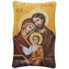 Cadre en bois a suspendre ou a poser H. 11 x 7 cm avec image, plusieurs saints.