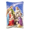 Cadre en bois a suspendre ou a poser H. 11 x 7 cm avec image, plusieurs saints.