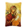 Cadre en bois a suspendre ou a poser H. 11 x 7 cm avec image, plusieurs saints.