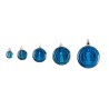 Medaille metal couleur argentee de saint Benoit avec resine bleue sur les 2 faces, plusieurs tailles.