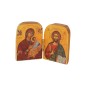 Diptyque en bois grave image classique H.5 x 7.5 cm, divers modeles, vendus en assortiment.