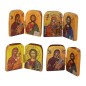 Diptyque en bois grave image classique H.5 x 7.5 cm, divers modeles, vendus en assortiment.