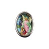 Plaque auto forme ovale H. 3,8 cm en metal avec resine, plusieurs saints.