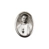 Plaque auto forme ovale H. 3,8 cm en metal avec resine, plusieurs saints.