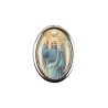 Plaque auto forme ovale H. 3,8 cm en metal avec resine, plusieurs saints.