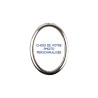 Plaque auto forme ovale H. 3,8 cm en metal avec resine, plusieurs saints.