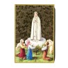 Cadre en bois à suspendre, finition feuille d’or – H. 15 x 10 cm, image collée, plusieurs saints.