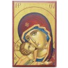 Icone en bois serigraphiee a suspendre ou a poser H.9x6 cm, plusieurs sujets.