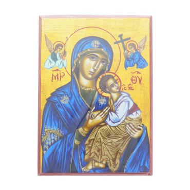 Icone en bois serigraphiee a suspendre ou a poser H.17x12 cm ou 20x15 cm, plusieurs sujets.
