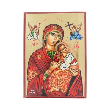Icone en bois serigraphiee a suspendre ou a poser H.17x12 cm ou 20x15 cm, plusieurs sujets.