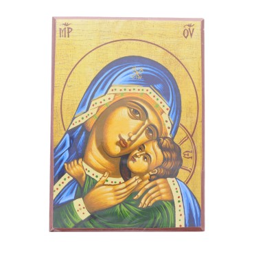 Icone en bois serigraphiee a suspendre ou a poser H.17x12 cm ou 20x15 cm, plusieurs sujets.