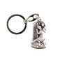 Porte-clés en métal argenté, silhouette de Saint Christophe – Hauteur 4 cm