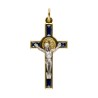 Croix de cou de Saint Benoît en métal doré, émaillée – Hauteur 4 cm Plusieurs couleurs.