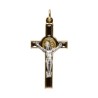 Croix de cou de Saint Benoît en métal doré, émaillée – Hauteur 4 cm Plusieurs couleurs.
