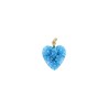 Pendentif coeur en veritable verre de Murano H. 2 cm, livre en boite.