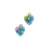 Pendentif coeur en veritable verre de Murano H. 2 cm, livre en boite.