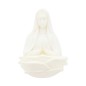 Bénitier blanc de la Vierge en prière à suspendre H. 9,5 cm.