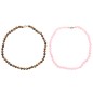 Collier en pierre -Oslash- 8 mm avec fermoir- longueur 45 cm- Differentes pierres-