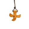 Croix de Taize en bois d olivier H. 2,7 cm avec cordon 70 cm.