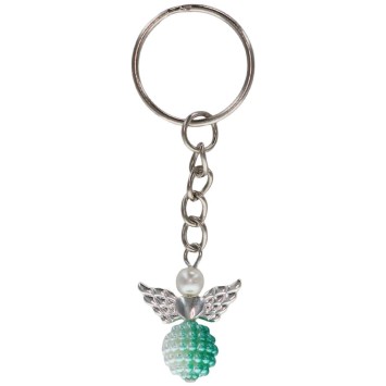 Porte-cl-eacute-s ange en acrylique H- 2-5 cm- LOT DE 5 ANGES DE COULEURS ASSORTIS-