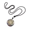 Colliers en nylon avec pendentif en orgonite avec symbole couleur doree, Ø 3.6 cm. Lot de 5 symbole assortis.
