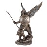 Statue de saint Raphaël en bronze coulé à froid, hauteur 24 cm.