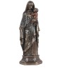 Statue bronze coule à froid, tryptique de la Vierge à l'enfant, avec représentation de la nativité a l'interieur, H. 20 cm