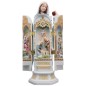 Statue en polystone polychrome, peinte à la main : Vierge à l’Enfant avec scène de la Nativité à l’intérieur, hauteur 29 cm.