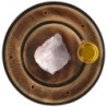 Brule encens en bois pour batonnets ou cones, Ø 10 cm. Existe avec differentes pierres.