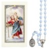 Chapelet de dévotion de saint Christophe avec image prière, livre en sachet individuel..