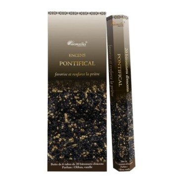 Boîte de 6 tubes Aromatika, 20 bâtonnets d'encens Massala naturels (20 g).