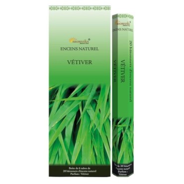 Bo-îte de 6 tubes Aromatika de 20 batônnets d'encens roulés à la main "Massala"  100% naturel (20 grammes)