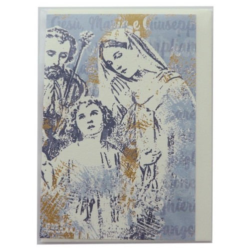 Carte double avec enveloppe – H. 15,5 x 10,5 cm Differents Saints.