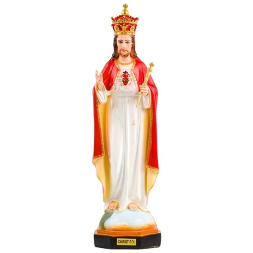 Statue du Christ Roi en couleur- en fibre de verre- pour int--rieur et ext--rieur --- Disponible en plusieurs tailles---