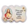 Magnet en bois H. 5 x 7 cm, avec prière pour la maison et résine de.