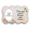 Magnet en bois H. 5 x 7 cm, avec prière pour la maison et résine de.
