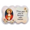 Magnet en bois H. 5 x 7 cm, avec prière pour la maison et résine de.