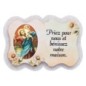 Magnet en bois H. 5 x 7 cm, avec prière pour la maison et résine de