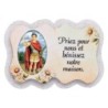 Magnet en bois H. 5 x 7 cm, avec prière pour la maison et résine de.