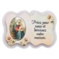 Magnet en bois H. 5 x 7 cm, avec prière pour la maison et résine de