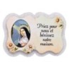 Magnet en bois H. 5 x 7 cm, avec prière pour la maison et résine de.