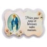 Magnet en bois H. 5 x 7 cm, avec prière pour la maison et résine de.
