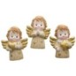 Ange magnétique en résine de couleur dorée et beige, H 5.5 cm. LOT DE 3 ASSORTIS.